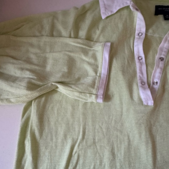 BURBERRY Golf Striped Polo Shirt Women SZ M - Picture 4 of 13